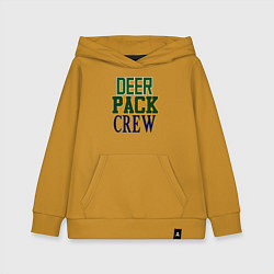 Толстовка детская хлопковая Deer Pack Crew, цвет: горчичный