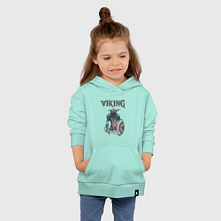 Толстовка детская хлопковая Викинг Viking Воин Z, цвет: мятный — фото 2