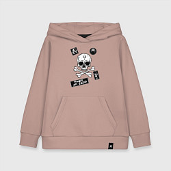 Толстовка детская хлопковая Как у КНЯZZя Король и Шут, цвет: пыльно-розовый