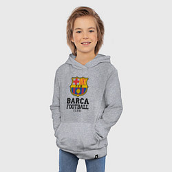 Толстовка детская хлопковая Barcelona Football Club, цвет: меланж — фото 2