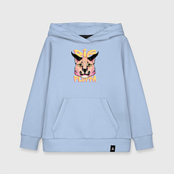 Толстовка детская хлопковая Big Cat Floppa, цвет: мягкое небо