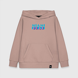 Толстовка детская хлопковая Майами Хит, цвет: пыльно-розовый