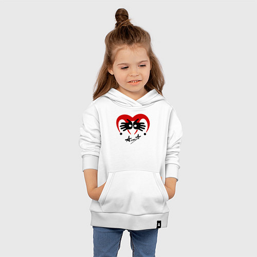 Детская толстовка-худи Черная метка - Алиса / Белый – фото 4