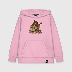 Толстовка детская хлопковая Медведь играет на гитаре, цвет: светло-розовый