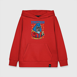 Толстовка детская хлопковая Обезьяна в куртке, цвет: красный