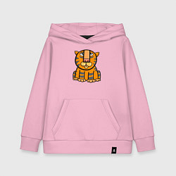 Толстовка детская хлопковая Funny Tiger, цвет: светло-розовый