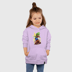 Толстовка детская хлопковая Angry Luigi, цвет: лаванда — фото 2