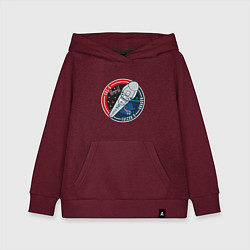 Толстовка детская хлопковая SPACE X А9, цвет: меланж-бордовый