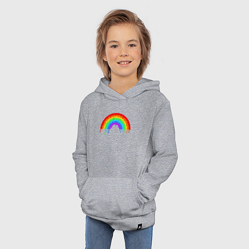 Детская толстовка-худи Colors of rainbow / Меланж – фото 3