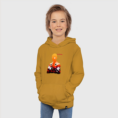 Детская толстовка-худи Бой Сайтама и Бороса One Punch-Man / Горчичный – фото 3