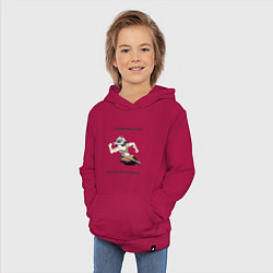 Толстовка детская хлопковая Я ИСПОЛЬЗОВАЛ МОЗГИ! Иноске, цвет: маджента — фото 2