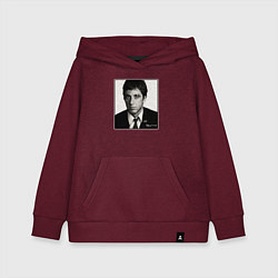 Толстовка детская хлопковая Аль Пачино Al Pacino, цвет: меланж-бордовый