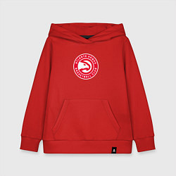 Толстовка детская хлопковая Атланта Хокс логотип, цвет: красный
