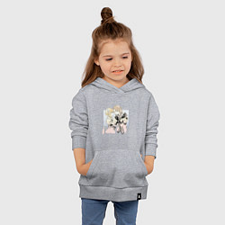 Толстовка детская хлопковая Люмин и Альбедо, цвет: меланж — фото 2