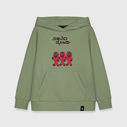 Детская толстовка-худи Игра в кальмара: шагающие охранники