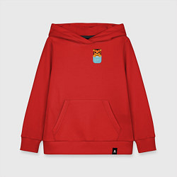 Толстовка детская хлопковая Тигренок в кармане, цвет: красный