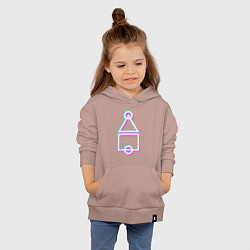 Толстовка детская хлопковая Neon Game, цвет: пыльно-розовый — фото 2