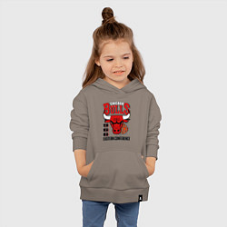 Толстовка детская хлопковая Chicago Bulls NBA, цвет: утренний латте — фото 2