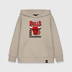 Толстовка детская хлопковая Chicago Bulls NBA, цвет: миндальный