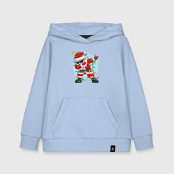 Толстовка детская хлопковая DAB SANTA CLAUS В ГЕРЛЯНДЕ, цвет: мягкое небо
