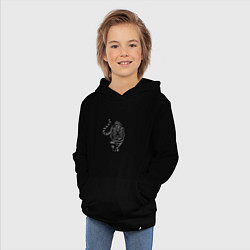 Толстовка детская хлопковая Символ года тигр, цвет: черный — фото 2