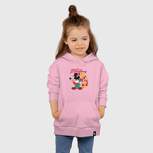 Детская толстовка-худи Mickey Merry Mousmas / Светло-розовый – фото 4