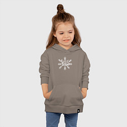 Толстовка детская хлопковая Snowflake Let it snow, цвет: утренний латте — фото 2