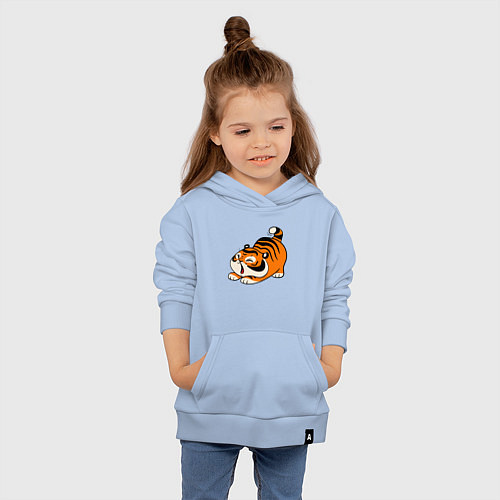 Детская толстовка-худи Милый тигренок cute tiger / Мягкое небо – фото 4