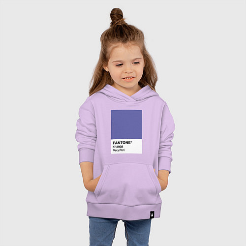 Детская толстовка-худи Цвет Pantone 2022 года - Very Peri / Лаванда – фото 4