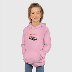 Толстовка детская хлопковая Audi sport - racing team, цвет: светло-розовый — фото 2