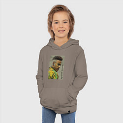 Толстовка детская хлопковая Neymar Junior - Brazil national team, цвет: утренний латте — фото 2