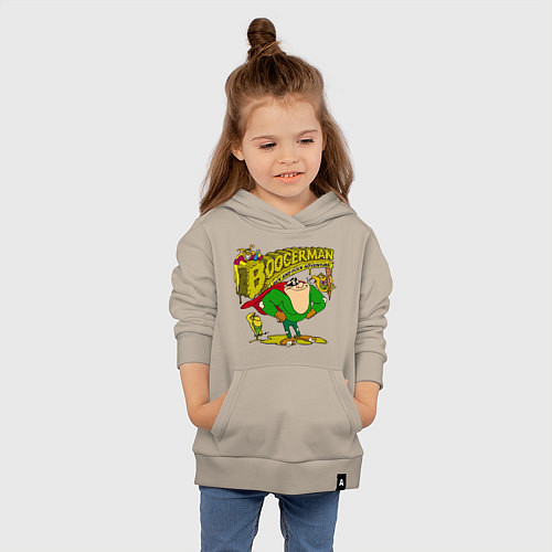 Детская толстовка-худи Boogermаn / Миндальный – фото 4