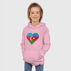 Толстовка детская хлопковая Сердце Азербайджана, цвет: светло-розовый — фото 2