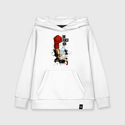 Толстовка детская хлопковая Saitama One Punch, цвет: белый