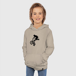 Толстовка детская хлопковая ВЕЛОСПОРТ BMX Racing ВЕЛОСИПЕДИСТ, цвет: миндальный — фото 2