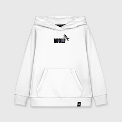 Толстовка детская хлопковая Wolf brand, цвет: белый