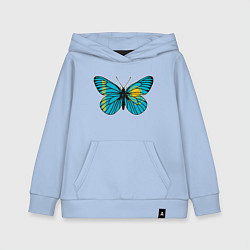 Толстовка детская хлопковая Бабочка - Казахстан, цвет: мягкое небо