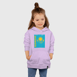 Толстовка детская хлопковая Kazakhstan - Казахстан, цвет: лаванда — фото 2