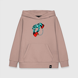 Толстовка детская хлопковая Chains of love, цвет: пыльно-розовый