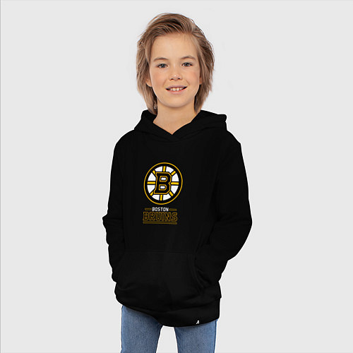 Детская толстовка-худи Boston Bruins , Бостон Брюинз / Черный – фото 3