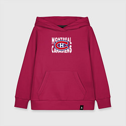 Толстовка детская хлопковая Монреаль Канадиенс, Montreal Canadiens, цвет: маджента