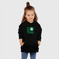 Толстовка детская хлопковая IT IS CELTICS TIME НАСТАЛО ВРЕМЯ СЕЛТИКС BOSTON CE, цвет: черный — фото 2