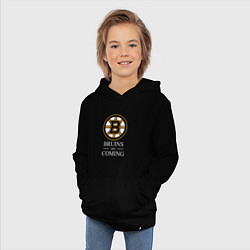 Толстовка детская хлопковая Boston are coming, Бостон Брюинз, Boston Bruins, цвет: черный — фото 2