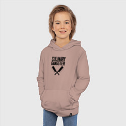 Толстовка детская хлопковая Кулинарный гангстер, цвет: пыльно-розовый — фото 2