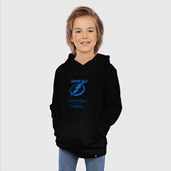 Толстовка детская хлопковая Tampa Bay Lightning is coming, Тампа Бэй Лайтнинг, цвет: черный — фото 2