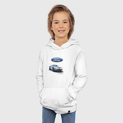 Толстовка детская хлопковая Ford Motorsport, цвет: белый — фото 2