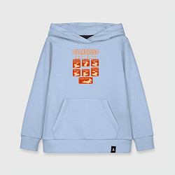 Толстовка детская хлопковая Такса - охрана, цвет: мягкое небо