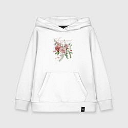 Толстовка детская хлопковая Spring mood Flower, цвет: белый