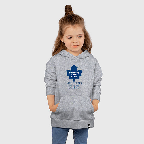 Детская толстовка-худи Toronto Maple Leafs are coming Торонто Мейпл Лифс / Меланж – фото 4