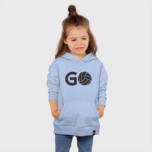 Детская толстовка-худи Go Volleyball / Мягкое небо – фото 4
